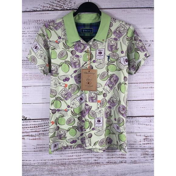 William Murray Shirt Womens Medium Green Tito's Transfusion Vodka Polo Golf - Picture 8 of 13